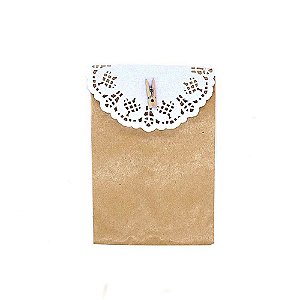 Kit Saco de Papel Kraft M 21cm x 10,5cm - 10 unidades - Rizzo Embalagens