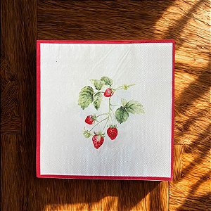 Guardanapo de Páscoa - Morangos - 33x33cm - 20 unidades - Cromus - Rizzo