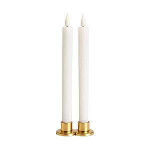 Vela Eletrônica de LED - Branco Texturizado - 25x2cm - 2 unidades - Cromus - Rizzo