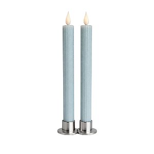 Vela Eletrônica de LED - Azul Pastel Texturizado - 25x2cm - 2 unidades - Cromus - Rizzo