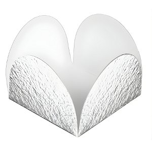 Porta Forminha Metalizada - Prata - 3,5x2,5x3,5cm - 50 unidades - Regina - Rizzo