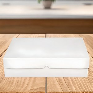 Caixa Para Bolo Branca Tampa Rígida - Tamanho B6 - 38x47x12cm - 1 unidade - Regina - Rizzo