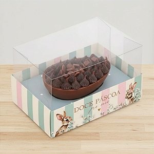 Caixa para Meio Ovo 500g de Páscoa - Horizonte - Doce Páscoa - 6 unidades - Cromus - Rizzo