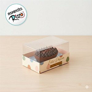 Caixa para Meio Ovo 100 a 150g de Páscoa - Horizonte - Tonal - 6 unidades - Cromus - Rizzo