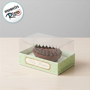 Caixa para Meio Ovo 250g de Páscoa - Horizonte - Quinn Verde - 6 unidades - Cromus - Rizzo