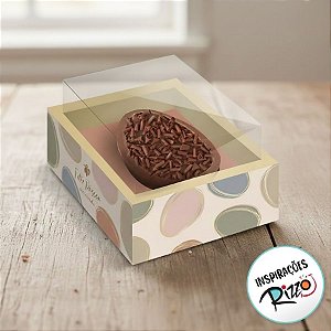 Caixa New Moldura para Meio Ovo 250g de Páscoa - Tonal - 6 unidades - Cromus - Rizzo
