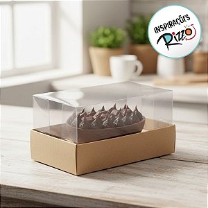 Caixa para Meio Ovo 500g de Páscoa - Horizonte - Kraft - 6 unidades - Cromus - Rizzo