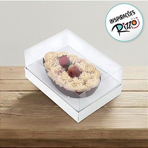 Caixa para Meio Ovo 100 a 150g de Páscoa - Horizonte - Branco - 6 unidades - Cromus - Rizzo