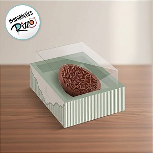 Caixa New Moldura para Meio Ovo de 250g Com Colher - Lavie Sálvia - 6 unidades - Cromus - Rizzo