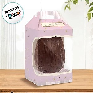 Caixa New Maleta para Ovo de 350g com Visor - Quinn Lílas - 6 unidades - Cromus - Rizzo