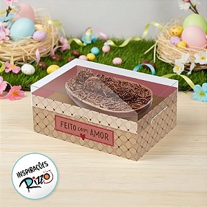 Caixa New Practice para Meio Ovo de 250g - Feito com Amor - 6 unidades - Cromus - Rizzo