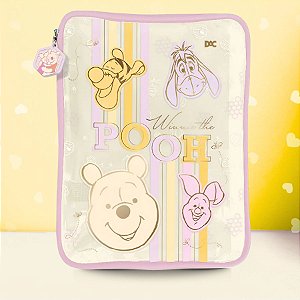Pasta Universitária com Zíper - Ursinho Pooh Rosa - 35x26cm - Disney Original - 1 unidade - Rizzo