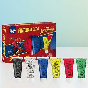 Pintura A Dedo - Homem Aranha - 6 Cores - Disney Original - 1 unidade - Rizzo