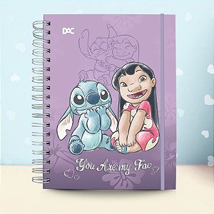 Caderno Smart Colegial Com Folhas Reposicionáveis - Lilo e Stitch - 10 Divisórias - 17x24cm - Disney Original - 1 unidad