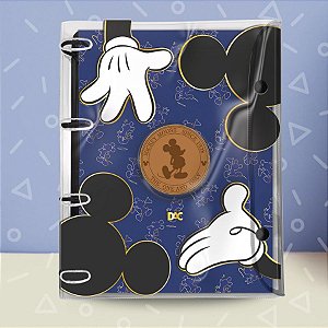 Fichário Universitário Pvc - Mickey Mouse Azul - 27x22cm - Disney Original - 1 unidade - Rizzo