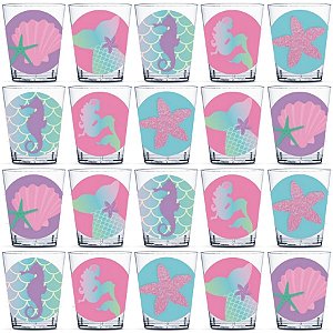 Copinho para Doces 40ml Festa Sereia - 20 unidades - Rizzo Festas