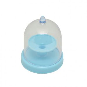Mini Cúpula em Acrílico com Base Azul 6,5cm - 10 unidades - Rizzo Festas