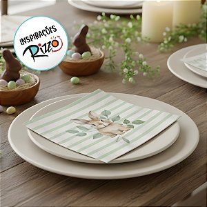 Guardanapo de Páscoa - Coelho - 32,5x32,5cm - 20 unidades - Cromus - Rizzo