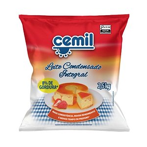 Leite Condensado Integral - 2,5kg - 1 unidade - Cemil - Rizzo