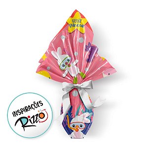 Saco Express 35x35cm Para Ovos de 250g a 350g - Fundo Do Mar Rosa - 5 unidades - Cromus - Rizzo