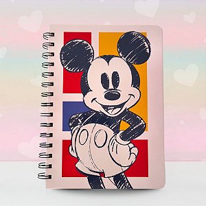 Caderno de Anotações A5 - Mickey Mouse - 146x206mm - 80 Folhas - Disney Original - 1 unidade - Rizzo