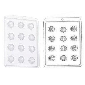 Forma de Acetato Simples - Conchinha - Ref.426 - Crystal