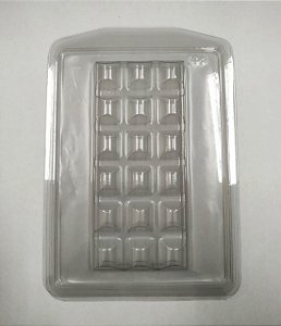 Forma de Acetato Especial - Tablete 18 Gomos - 8,1x18,4x1,6cm - Ref. FP138 -  Crystal - Rizzo Confeitaria