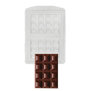 Forma de Acetato Especial - Tablete 12 Gomos - 8,1x12,2x1,6cm - Ref. FP137 - Crystal - Rizzo Confeitaria