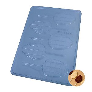 Forma de Acetato Simples Semiprofissional - Pirulito Ovo Tablete - Ref.3717 - 1 unidade - BWB - Rizzo