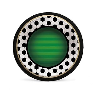 Prato Petisqueira Festa Futebol 18cm - 8 unidades - Cromus - Rizzo Festas