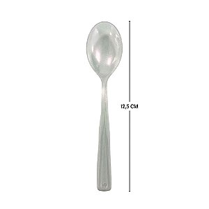 Mini Colher com Glitter - Nacarado - 12,5cm - 50 unidades - Cromus - Rizzo