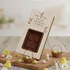 Caixa Para Tablete de Chocolate - Classique Bunny Compose - 200g - 10 unidades - Cromus - Rizzo