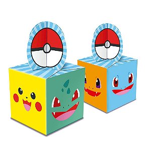 Caixa para Lembrancinhas Festa Pokemon - 8 unidades - Junco - Rizzo Festas