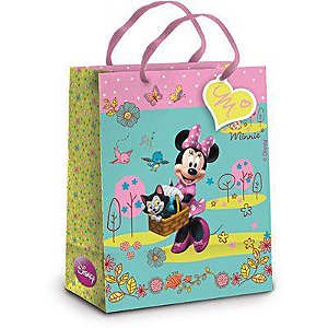 Sacola de Papel Minnie Rosa Mini 9,5cm x 10,5cm x4cm - 10 unidades - Cromus - Rizzo Festas