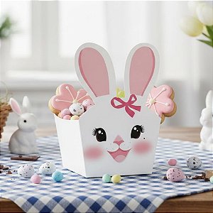 Cestinha Para Doces - Páscoa Felicita Lola - G 6,5x6,5x4,5cm - 10 unidades - Cromus - Rizzo