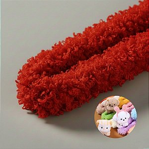 Haste de Chenille de Pelúcia 101cm - Vermelho - 1 unidade - Art Montagem - Rizzo