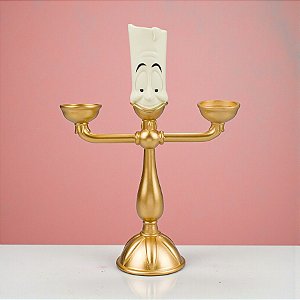 Castiçal de Resina - Lumière - A Bela e a Fera - 19cm - Disney Original - 1 unidade - Rizzo