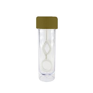 Mini Tubete Lembrancinha Bolha de Sabão Ouro 9cm 10 unidades - Rizzo Embalagens e Festas