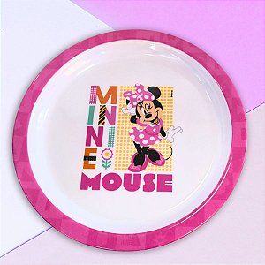 Prato Fundo de Melamine - Minnie Mouse - 21cm - Disney Original - 1 unidade - Rizzo