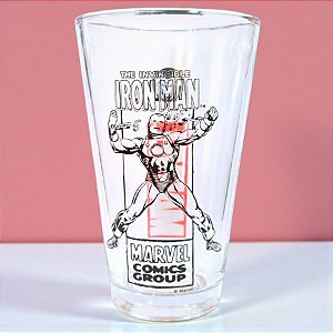 Copo de Vidro - Homem de Ferro - Vingadores - 300ml - Disney Original - 1 unidade - Rizzo