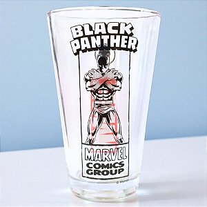 Copo de Vidro - Pantera Negra - Vingadores - 300ml - Disney Original - 1 unidade - Rizzo