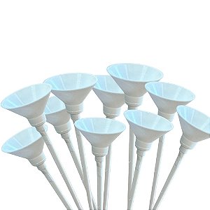 Suporte Para Balões Bubble com 4 Hastes - Branco - 50cm - 4 unidades - Rizzo