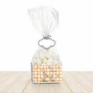 Kit Fundo Retangular Páscoa - Lovely Garden - 8,5x4,5x5cm - 10 unidades - Cromus - Rizzo