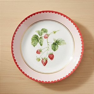 Prato de Páscoa em Melamina - Morangos - 25x25x1cm - 1 unidade - Cromus - Rizzo