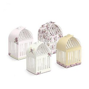 Caixa Gaiola Festa Jardim Secreto - 08 unidades - Cromus - Rizzo Festas