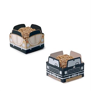 Forminha para Doces Cachepot Preto e Bege - 24 unidades - Cromus - Rizzo Festas