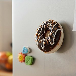 Mini Donnut Fake com Imã - Marrom - 7cm - 1 unidade - Rizzo