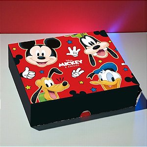 Caixa Retangular Com Tampa - Turma do Mickey - M 25x20x5cm - Disney Original - 1 unidade - Cromus - Rizzo