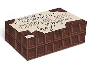 Caixa para 6 brigadeiros 12x8x3,5cm Chocolate - 10 unidades - Cromus - Rizzo Embalagens