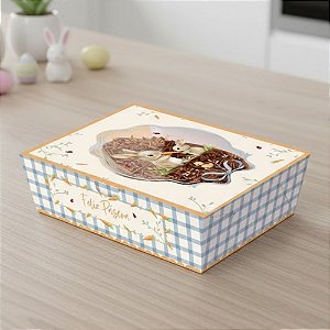 Caixa Para Meio Ovo de 350g - Lovely Garden - 17x12,5x5,5cm - 6 unidades - Cromus - Rizzo